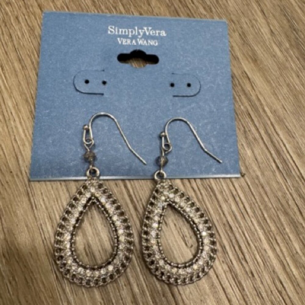 Vera wang Crystal Earrings - pierced ears